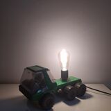 Lampe jouet camion vintage en métal vert