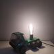 Lampe jouet camion vintage en métal vert