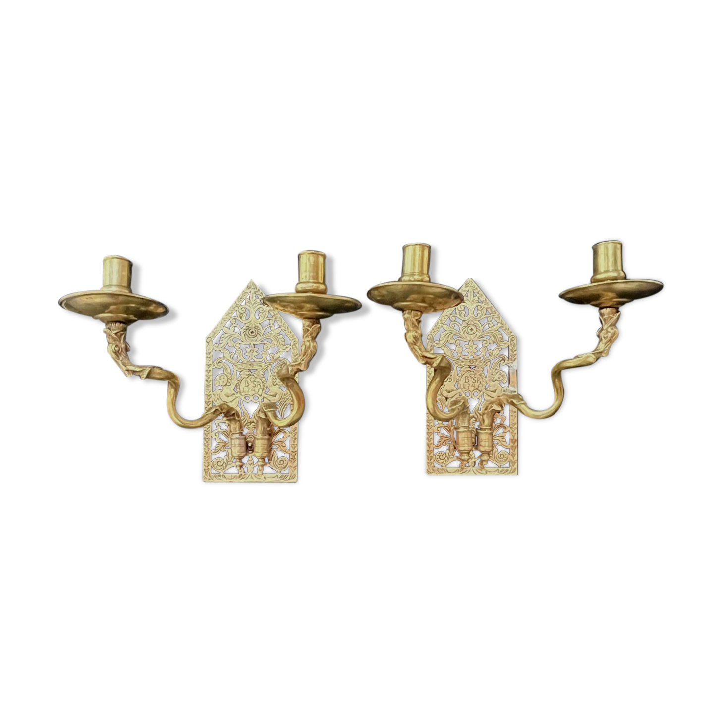 Wall candlesticks dated 1745