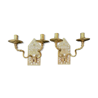 Wall candlesticks dated 1745