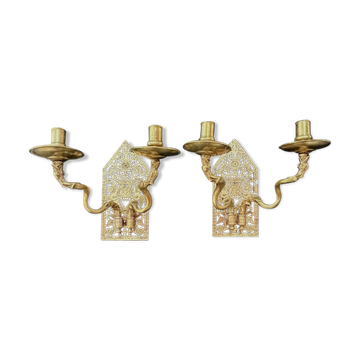 Wall candlesticks dated 1745
