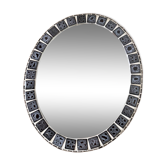 Oval ceramic mosaic mirror from the 50s/60s.