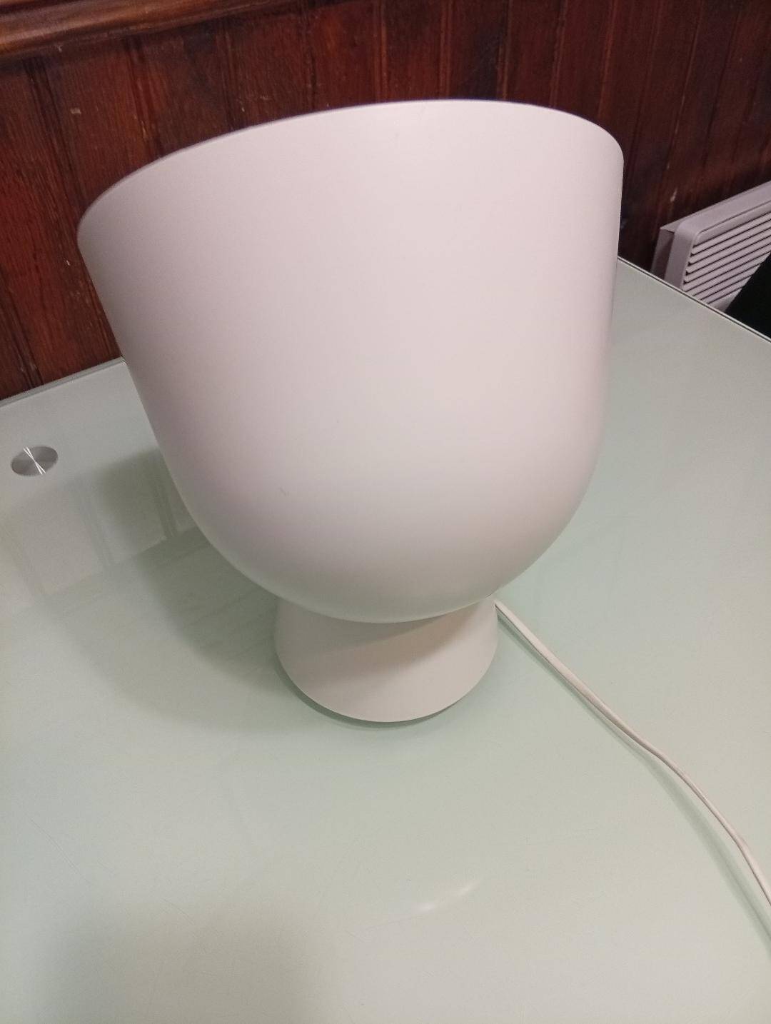 White metal floor lamp by ola whilborg for ikea 2000s