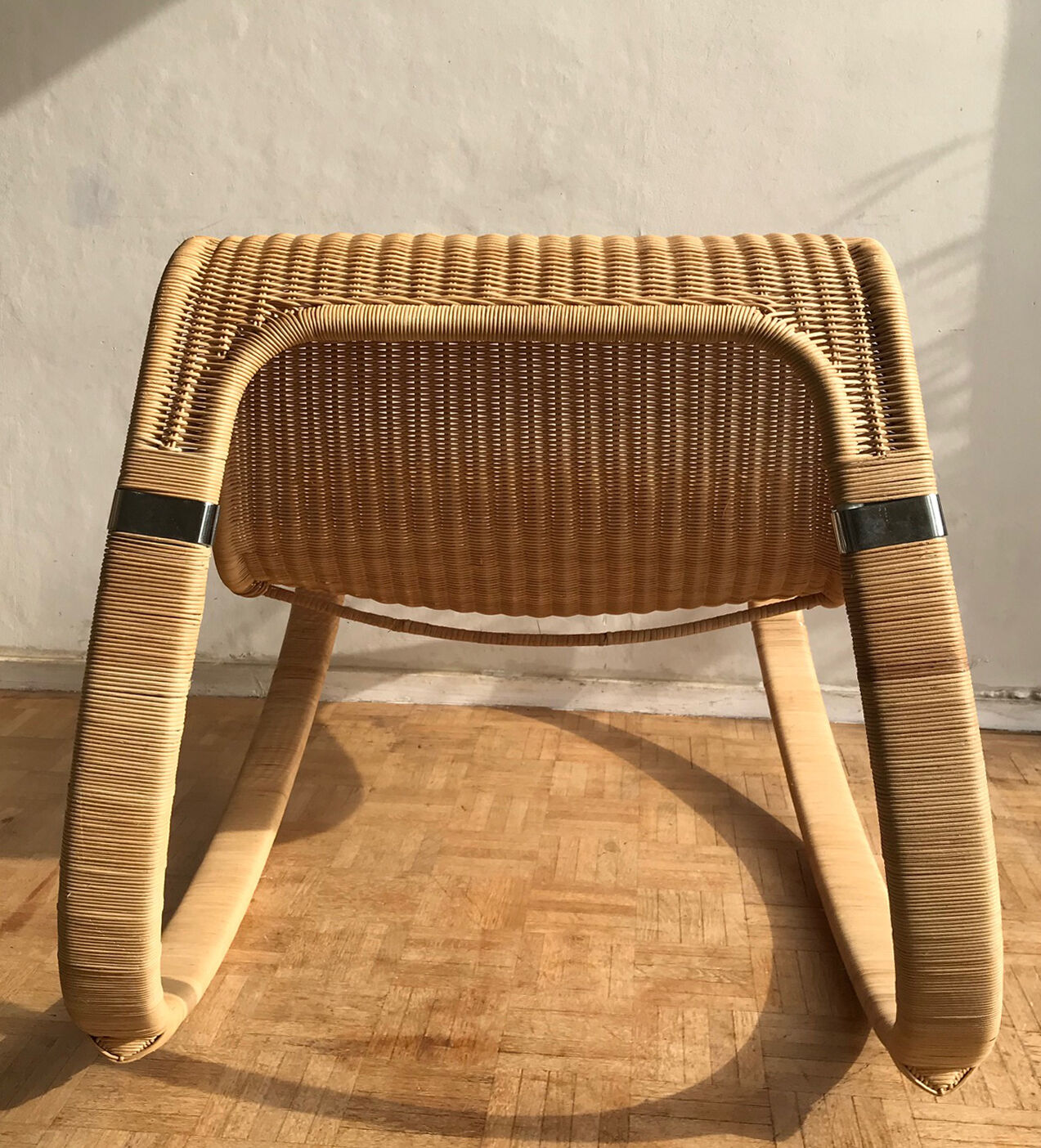 Gunghult rocking rattan armchair by James Irvine, published in 2002 by Ikea