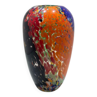 Multicolors murano glass vase