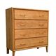 Commode pieds compas et chêne brut massif  1960
