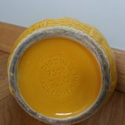 Pichet Digoin Sarreguemines barbotine décor osier