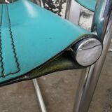 Pair of cantilever in leather and chrome 1970