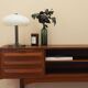 Danish desk lamp 1960s with decorative ribbed shade, brown metal