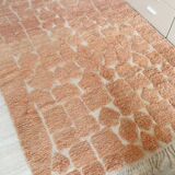 Large Berber rug Beni Ouarain ochre mottled wool