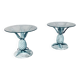 Hollywood Regency Style Brass Patinated Pineapple Side Tables, France, 1970s, Set of 2