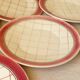 6 assiettes a dessert porcelaine opaque de gien modele michel art deco