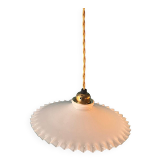 White opaline pendant light