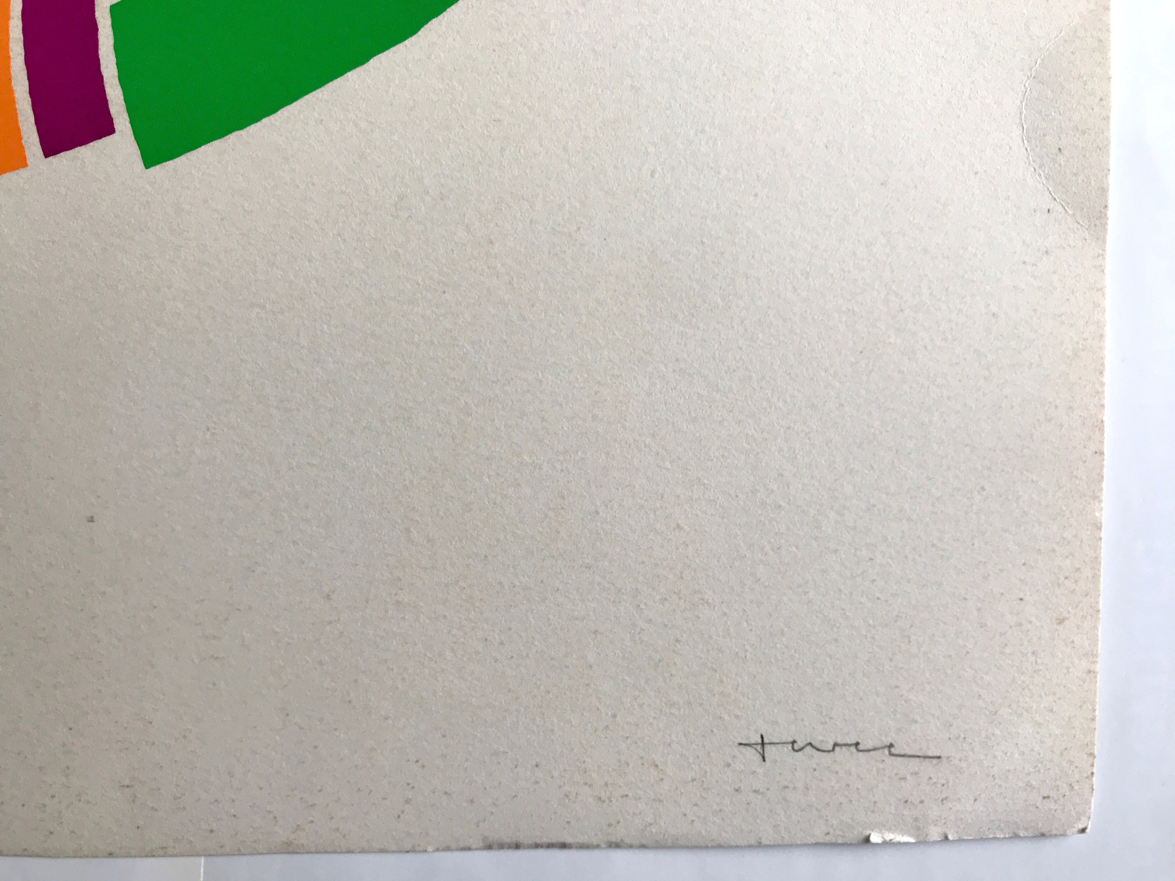 Original silkscreen signed and numbered by John Harrison LEVEE, Circle, 1975