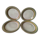 4 large graphic plates with multicoloured stripes – 26 cm