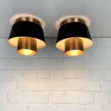 Pair of Tivoli Jørn Utzon ceiling lights for Nordisk Solar Denmark, 1950-60s