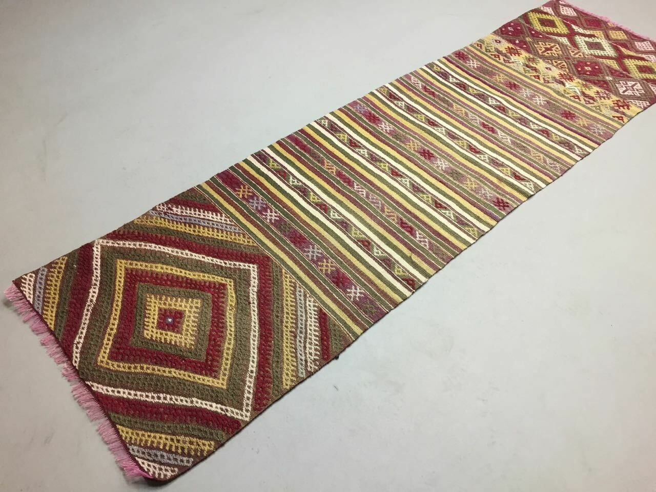 Turkish kilim runner 210x58 cm