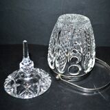Sugar bowl candy dish in molded crystal and vintage chrome handle Ice bucket H23