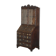Library Desk in Carved Oak with Brass Handles