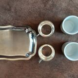 Metal egg cup set