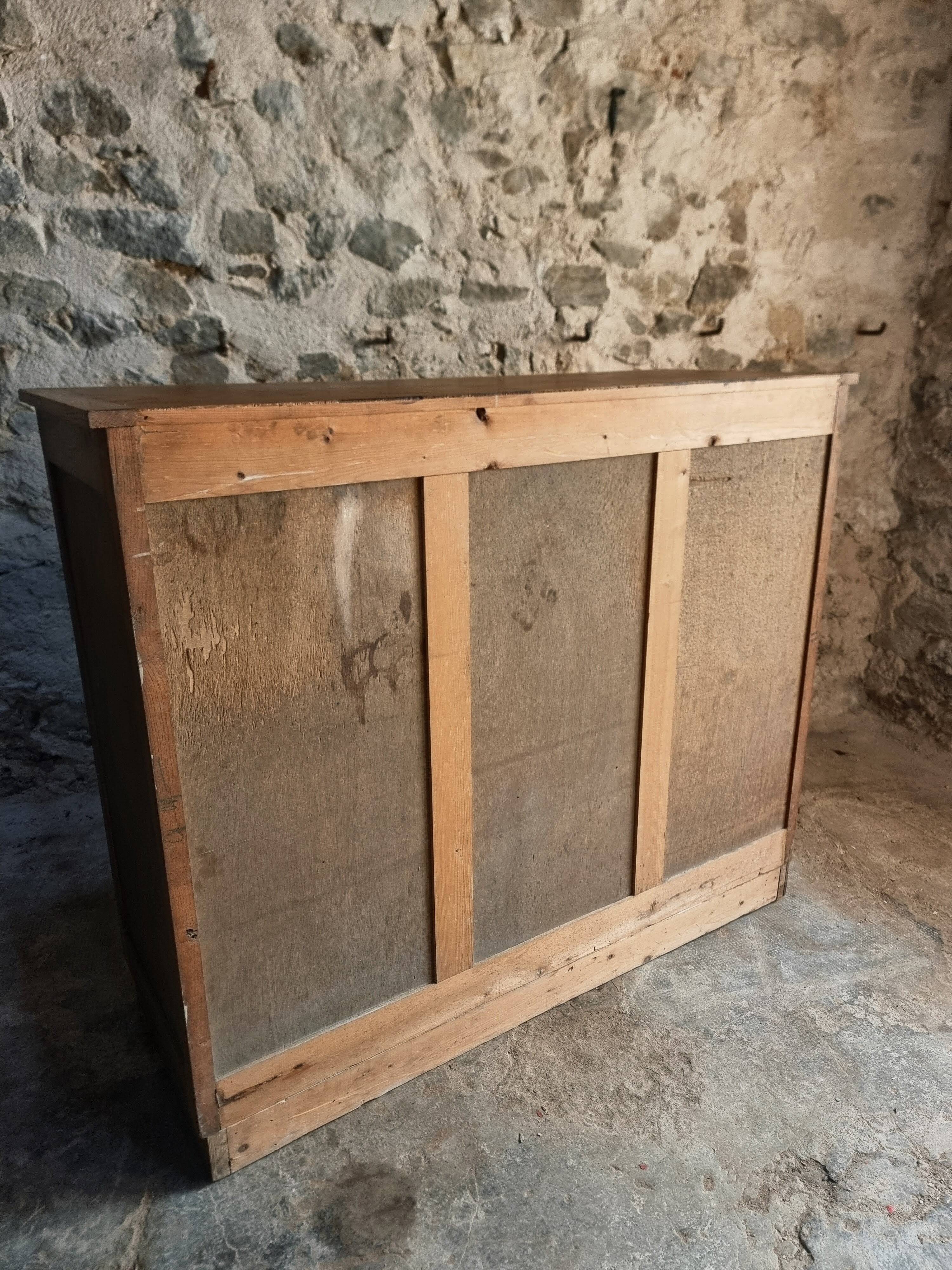 Oak sliding door wardrobe, 1920s