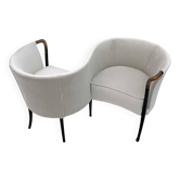 Canapé de conversation italien en velours Giorgetti "Progetti", années 1980