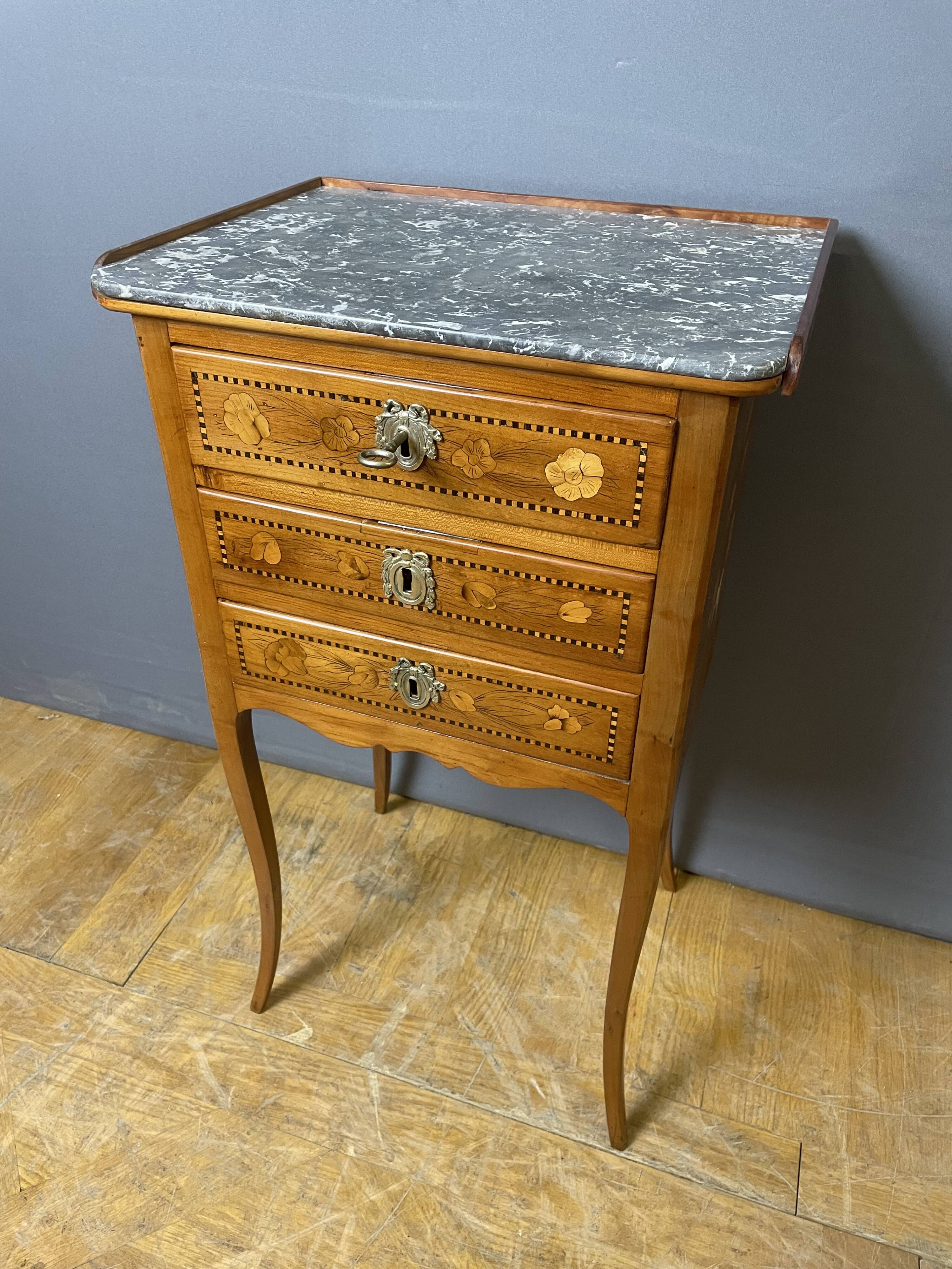 Louis XV period bedside table in cherry wood