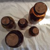 Lot of 5 bottles of apothecary