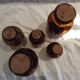 Lot de 5 flacons d'apothicaire