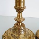 Pair of 19th century gilt bronze candlesticks - Château de Compiègne