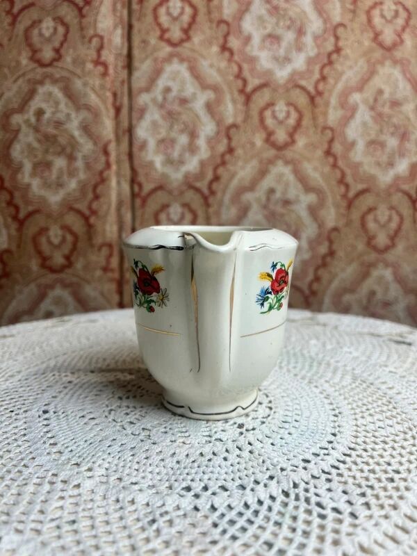 Vintage hand-painted porcelain milk jug/pitcher
