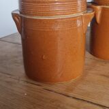Pair of stoneware grease pots