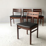Ensemble de 4 chaises de salle à manger du milieu du siècle des années 1960