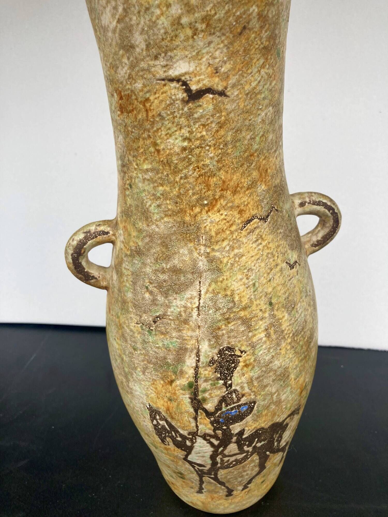 enameled vase by Jean Besnard (1889-1958) known as René Bluet