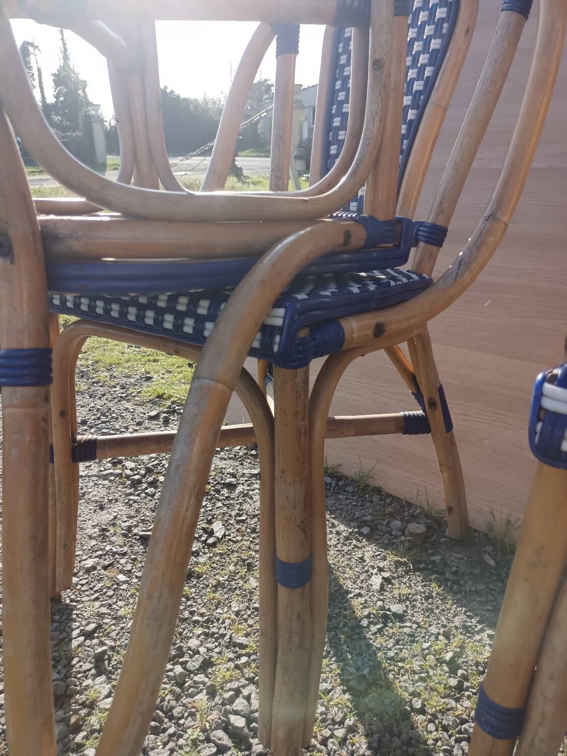 Set of 6 rattan chairs
