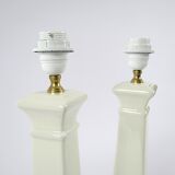 Set of 2 ceramic table lamps from Manises, 1960s