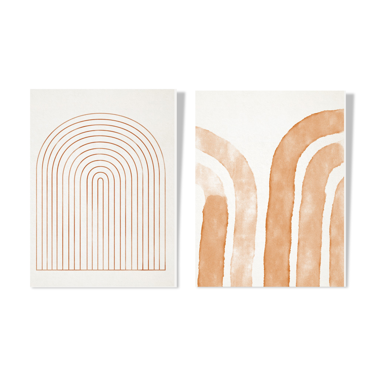 Pair of giclee prints, abstract wall art set of two, 50x70cm