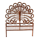 Peacock rattan headboard