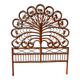 Peacock rattan headboard