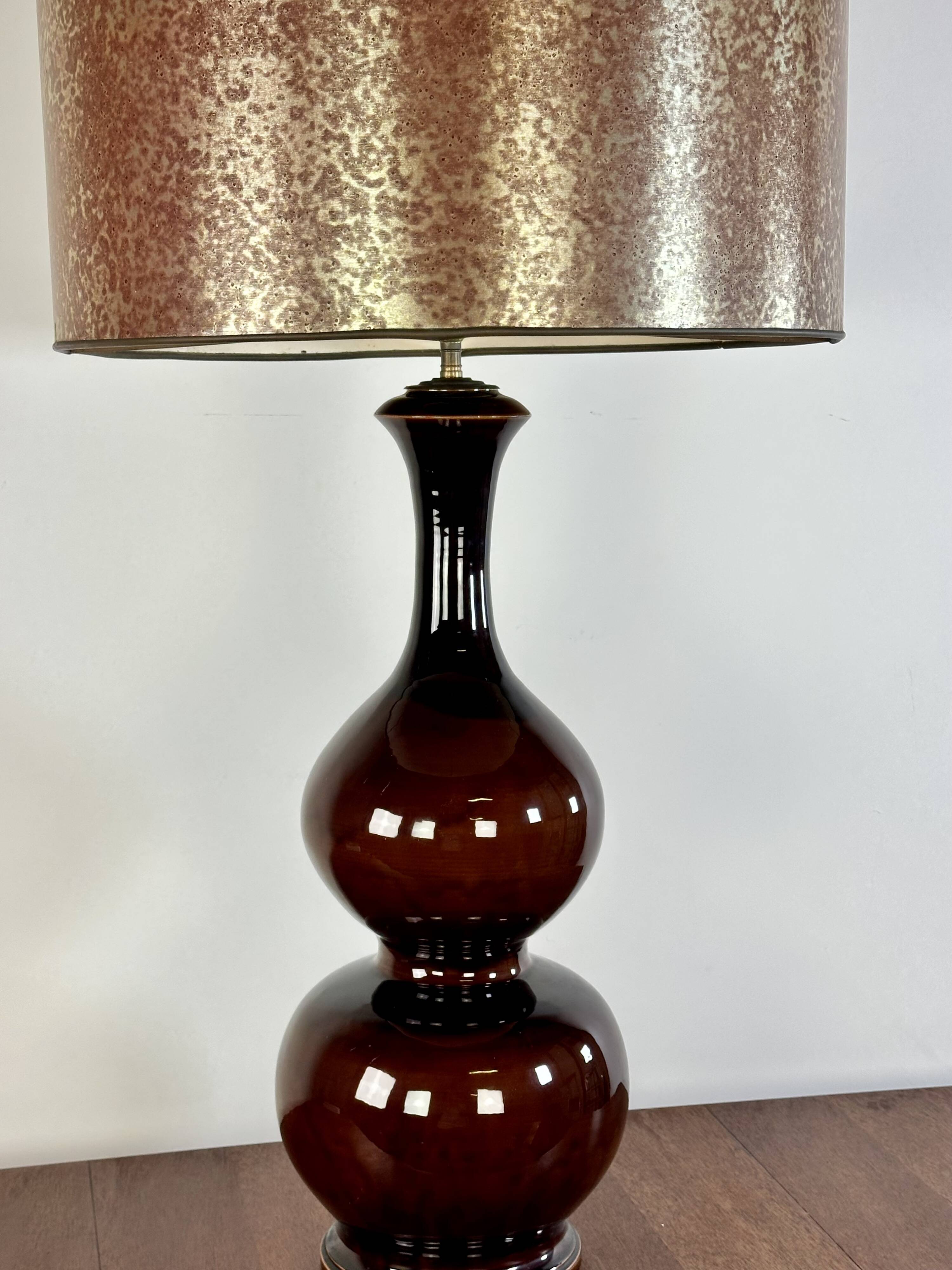 Vintage 70's glazed ceramic lamp