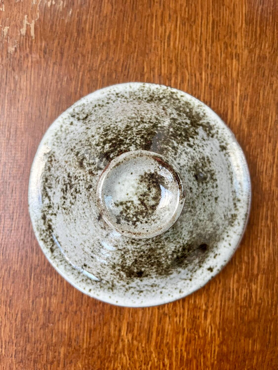 Signed glazed stoneware pot