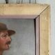 Oil on panel farmer working in the field 20th century by M. Potiron