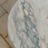 Table basse ancienne style louis xvi avec plateau marbre