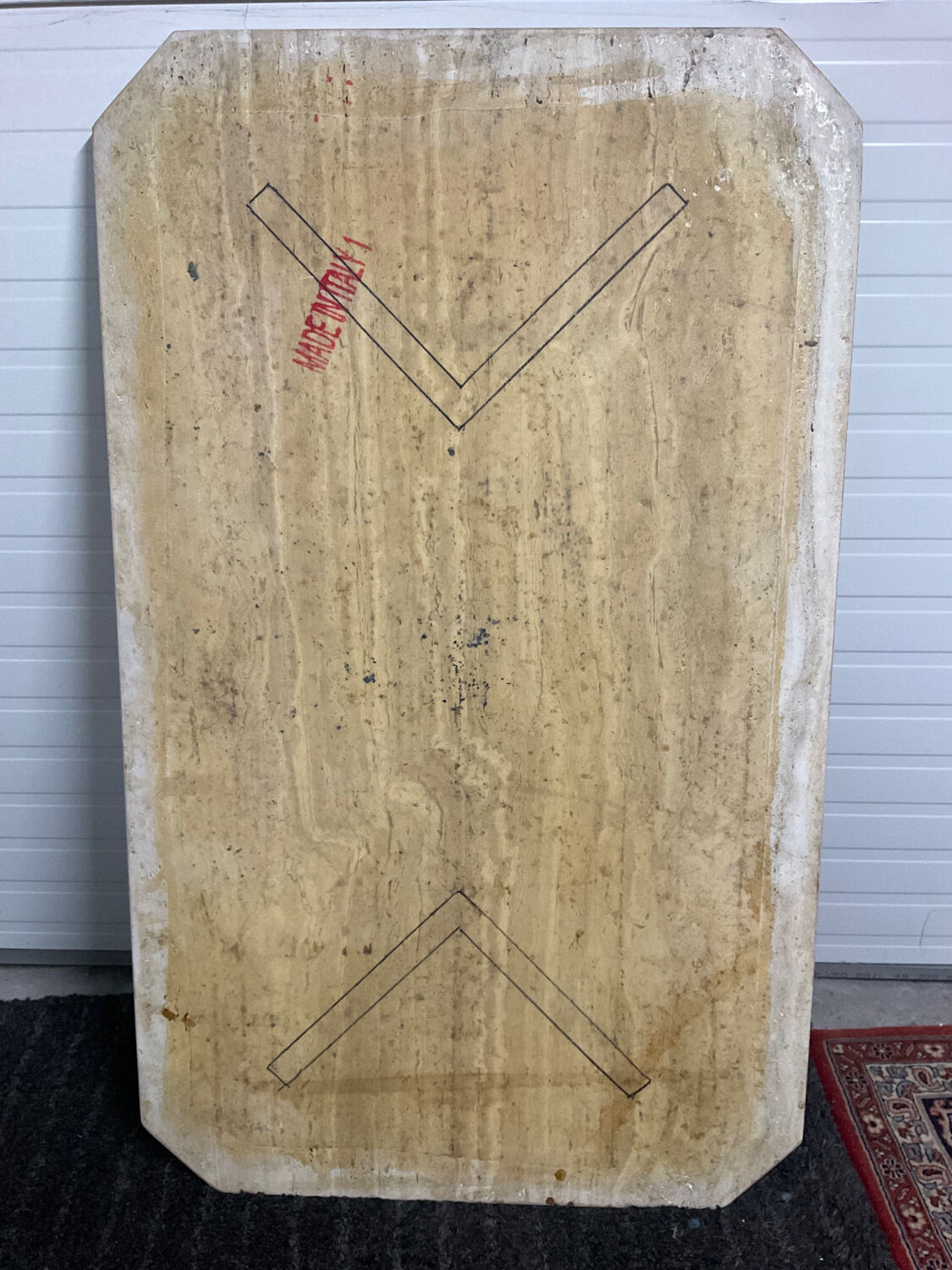 Travertine coffee table from the 70s Italy