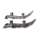 Paire de bougeoirs cristal Schneider en forme de pirogue