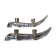 Paire de bougeoirs cristal Schneider en forme de pirogue