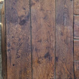 Closed bed chest bench Breton, solid oak pegged wood, nineteenth century