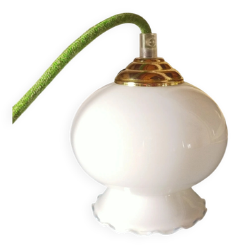 White opaline table lamp