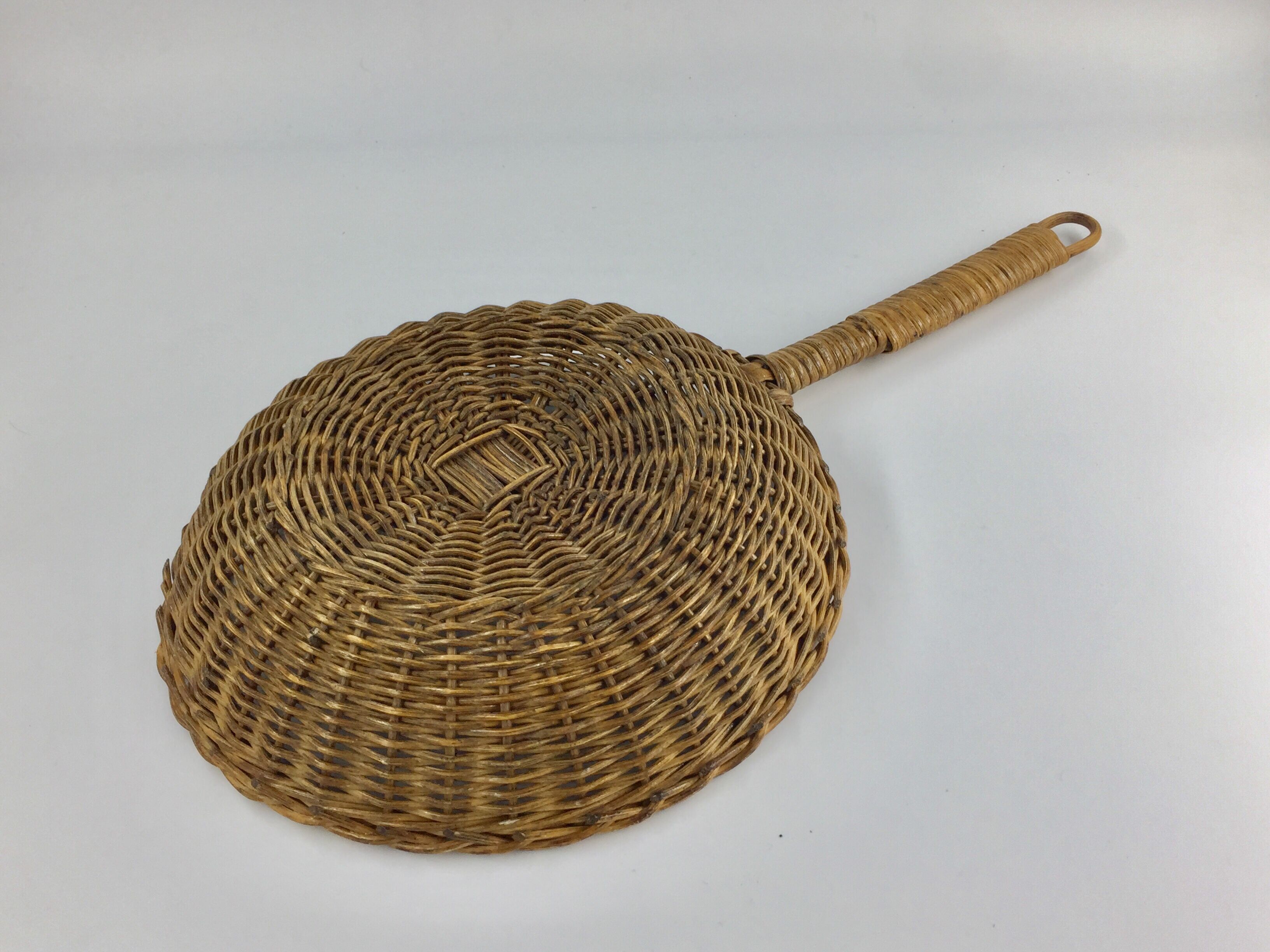 Vintage wicker and stove-shaped basket