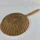 Corbeille Vintage en osier et en forme de poêle